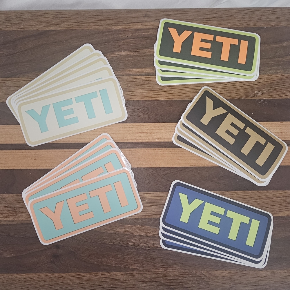 YETI Swag Logo Sticker Collection - Multicolor 5 sets 21 total stickers